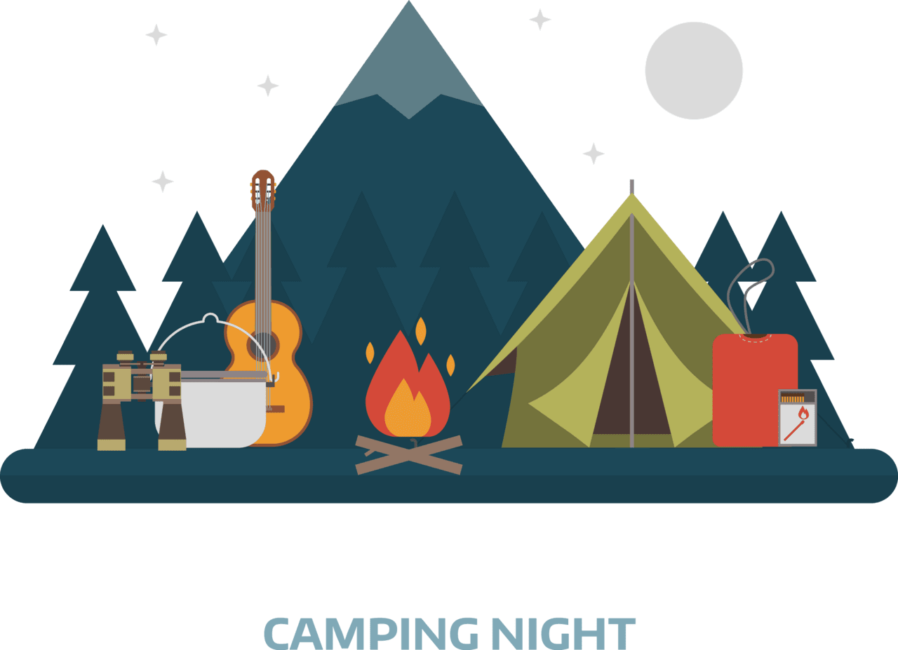 Camping editable camp invitation templates able clipart image 2