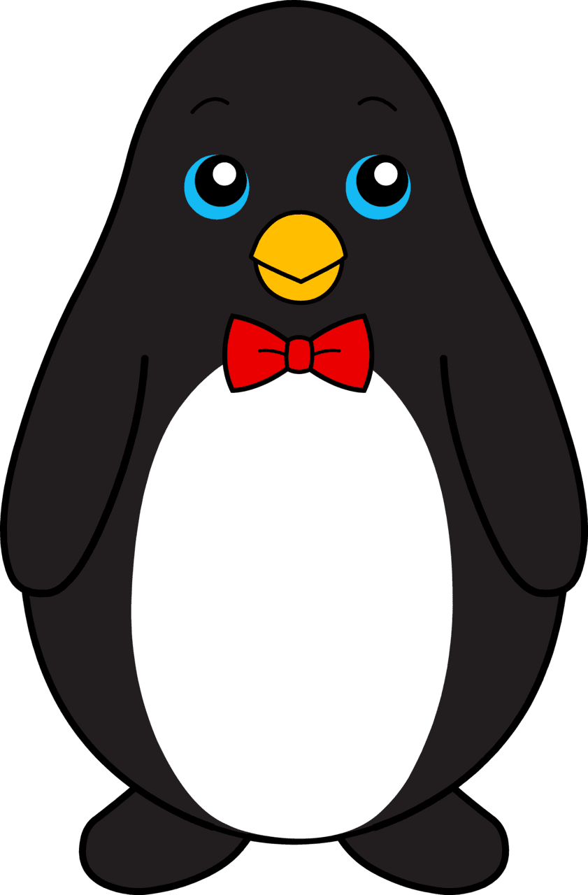 Cute penguin clipart in free