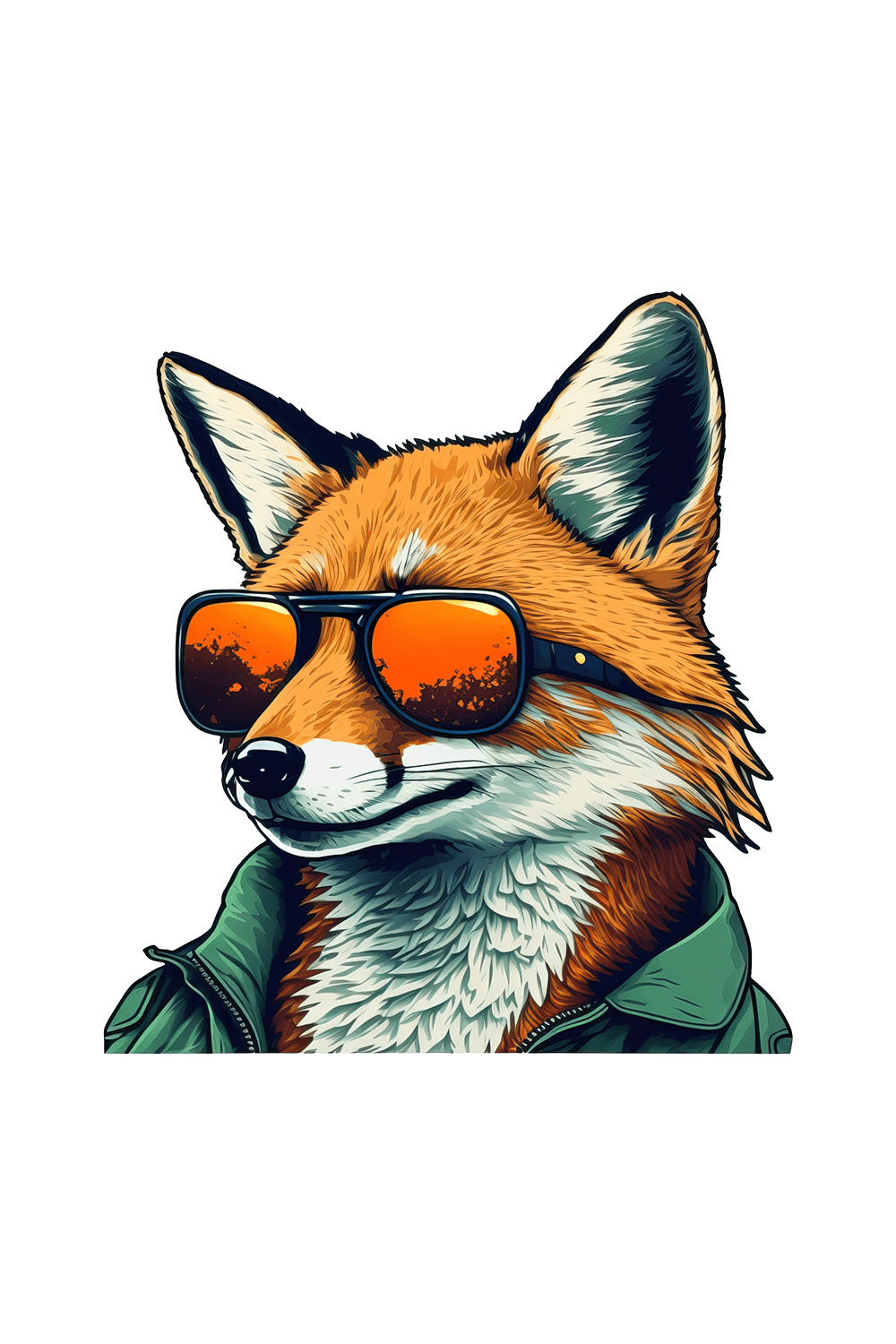 Cool fox wearing sunglasses clipart free