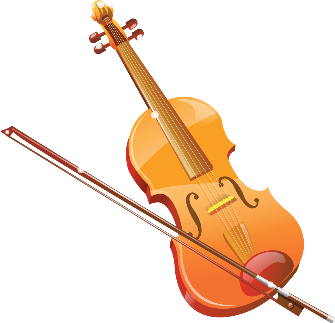 Music violin bow clipart vector