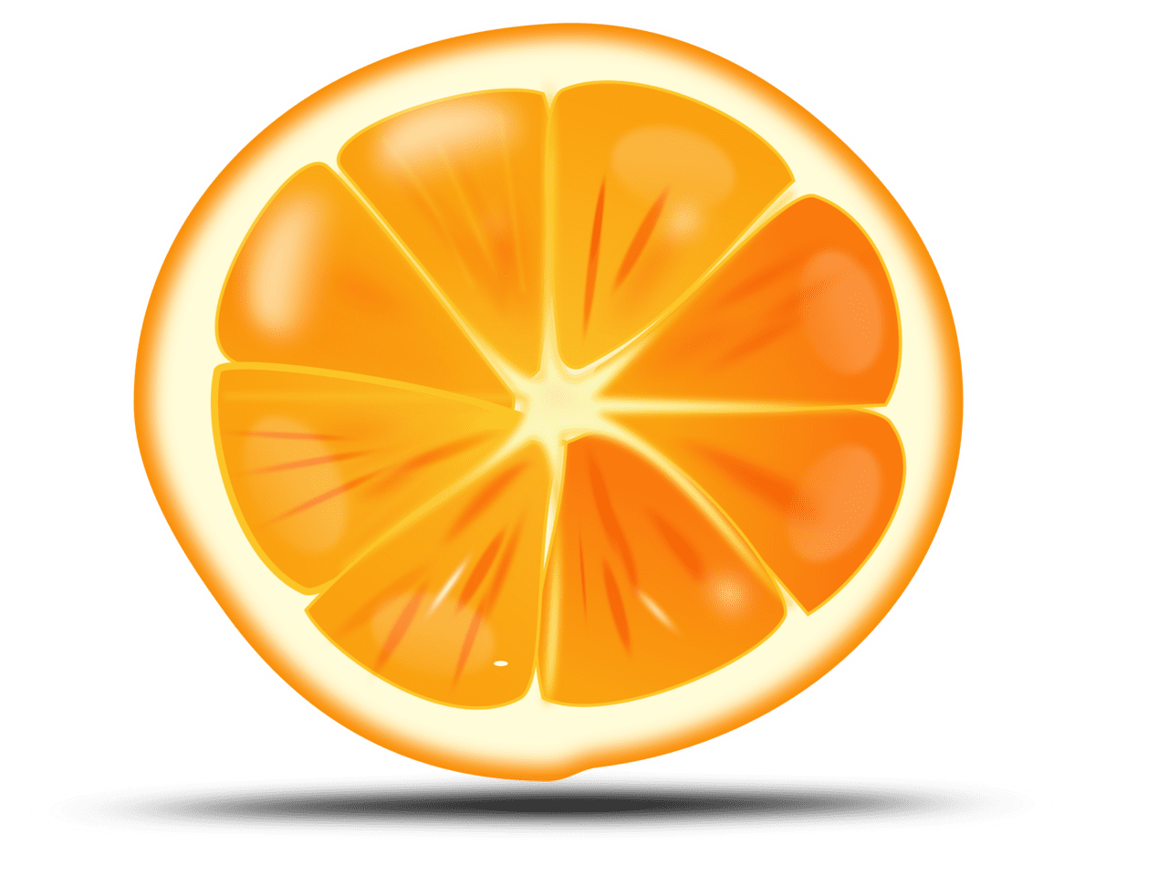 Breakfast orange slice clipart vector