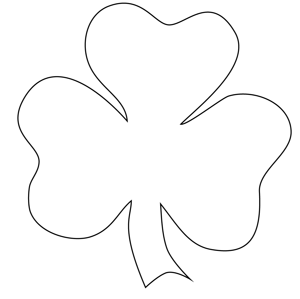 Shamrock printable templates clipart logo