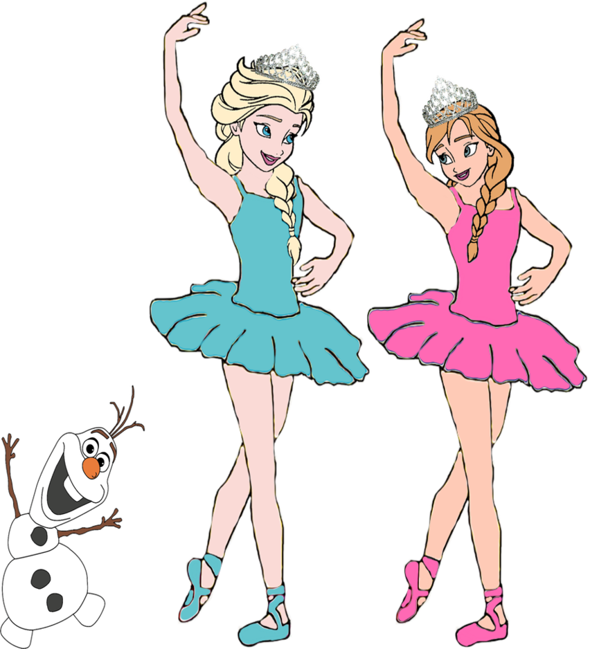 Dance disney ballerina anna elsa and as ballerinas by darthraner deviantart princess frozen clipart photo