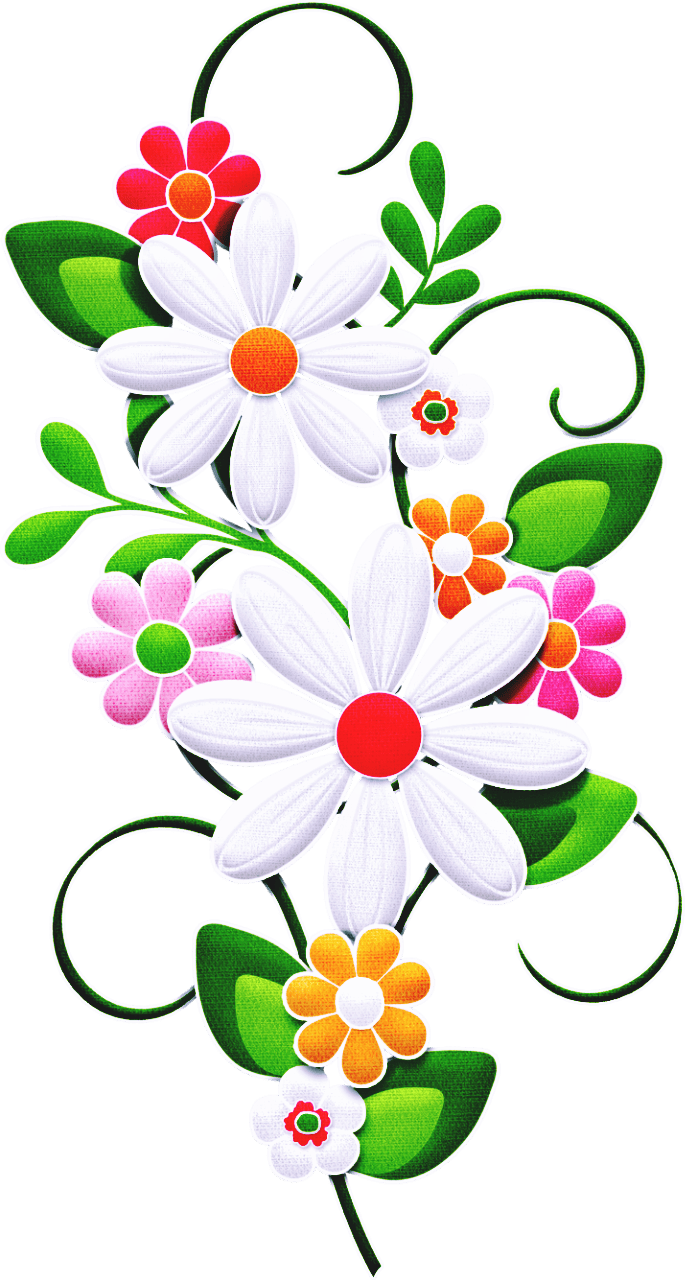 Floral pin page clipart clip art 2