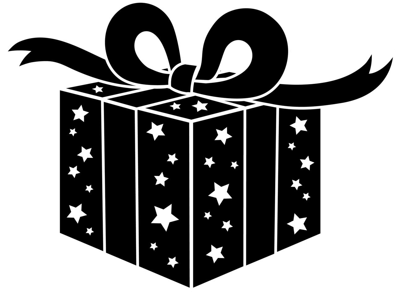 Gift cute clipart and coloring pages logo