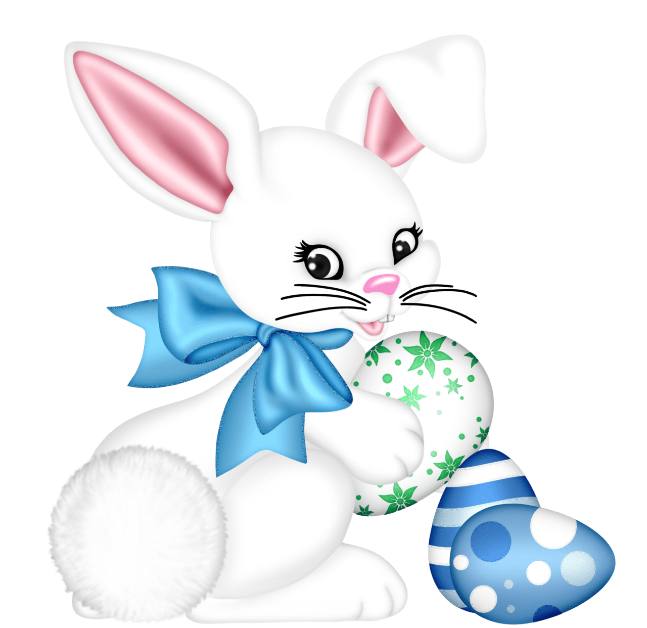 Rabbit easter bunny and egg clipart picture