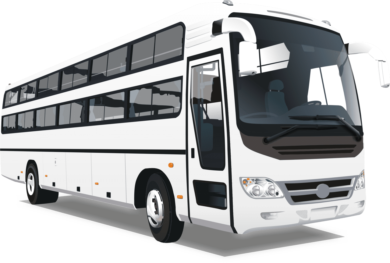 White bus clipart image