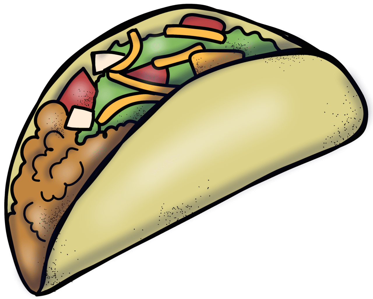 Taco pin page clipart image 2