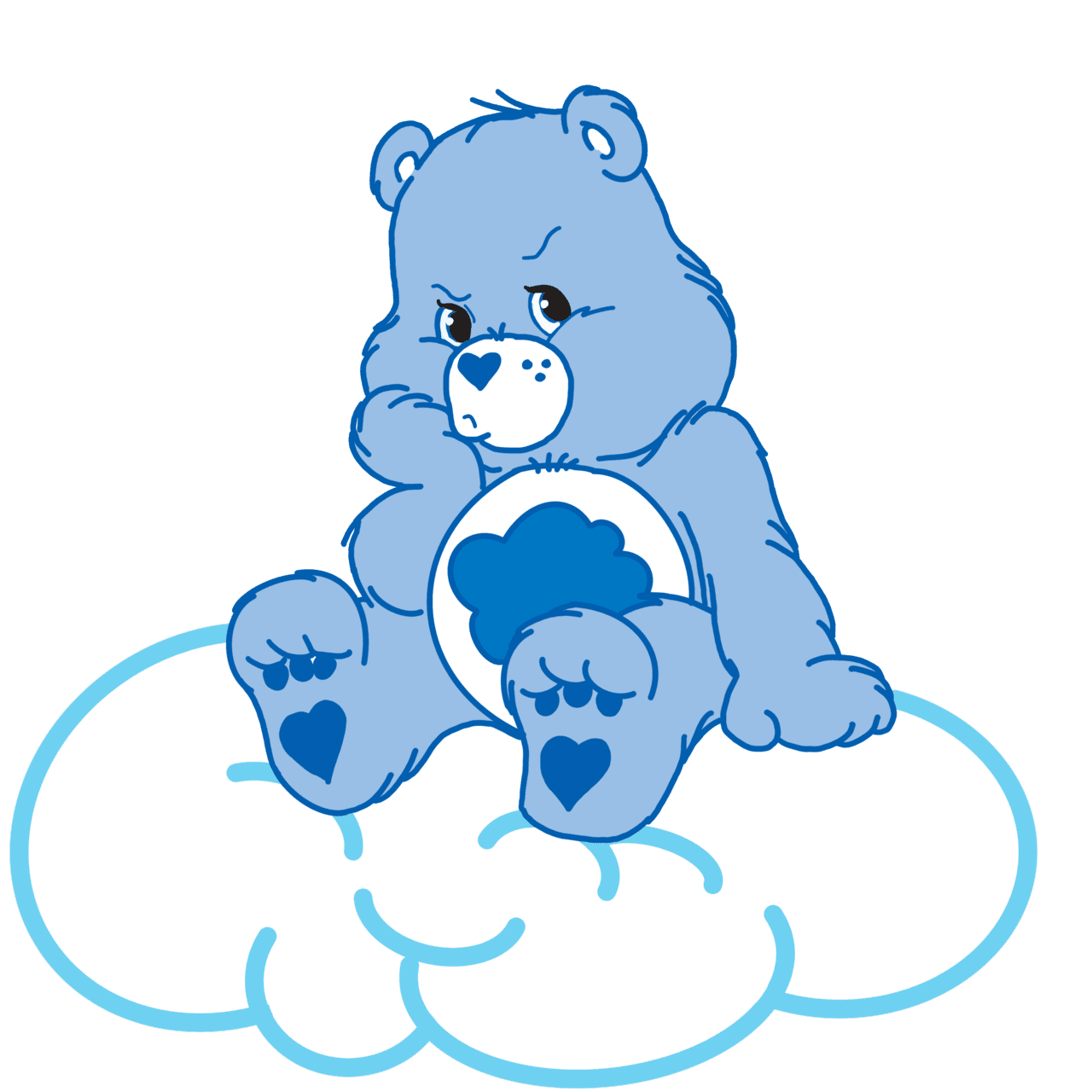 Grumpy bear pouts clipart logo