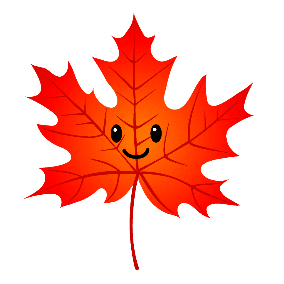 Autumn leaves cute red maple leaf clipart pictures illustoon