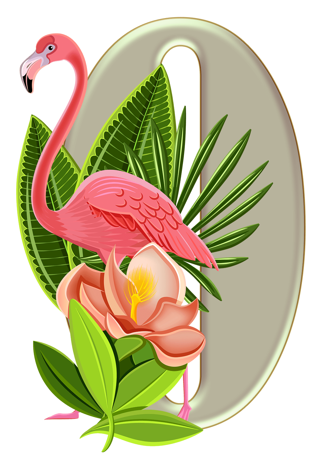 Flamingo clipart vector