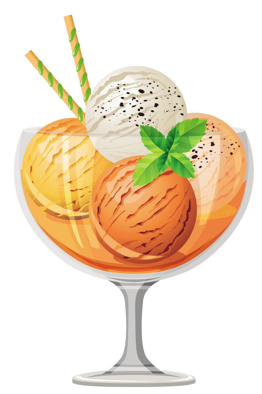 Ice cream sundae clipart image