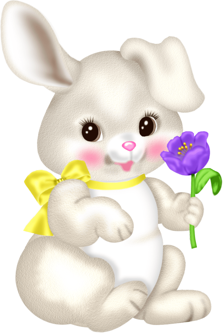 Easter bunny page clipart vector