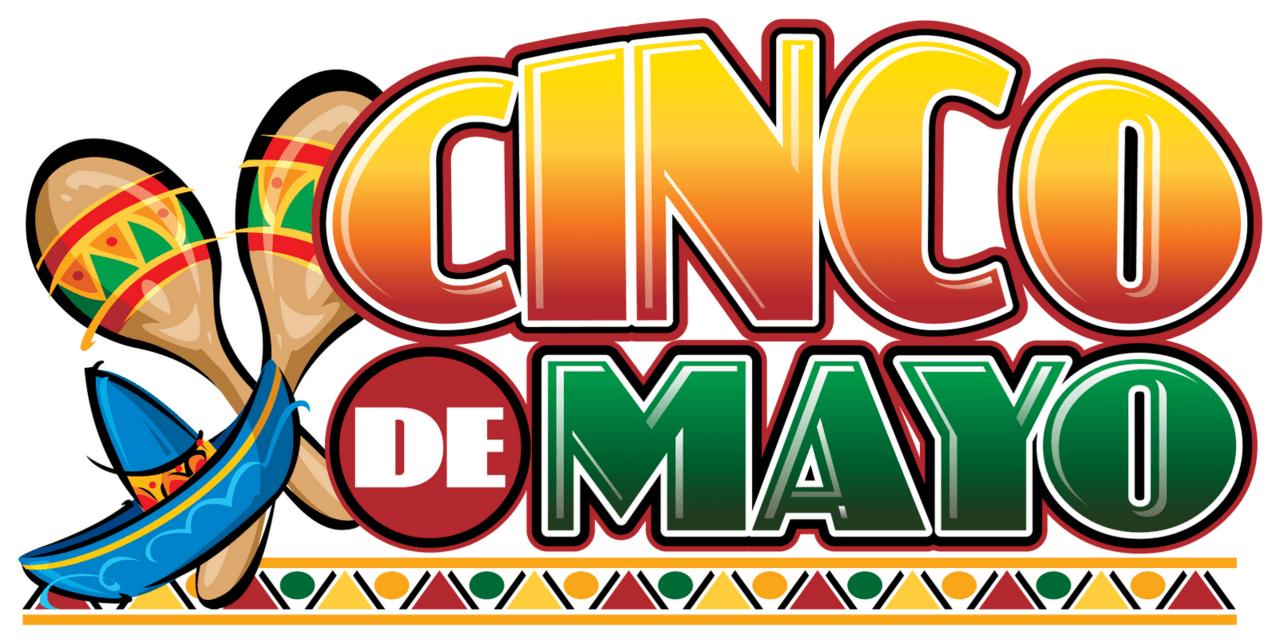 Taco celebrate cinco de mayo with festive logo clipart