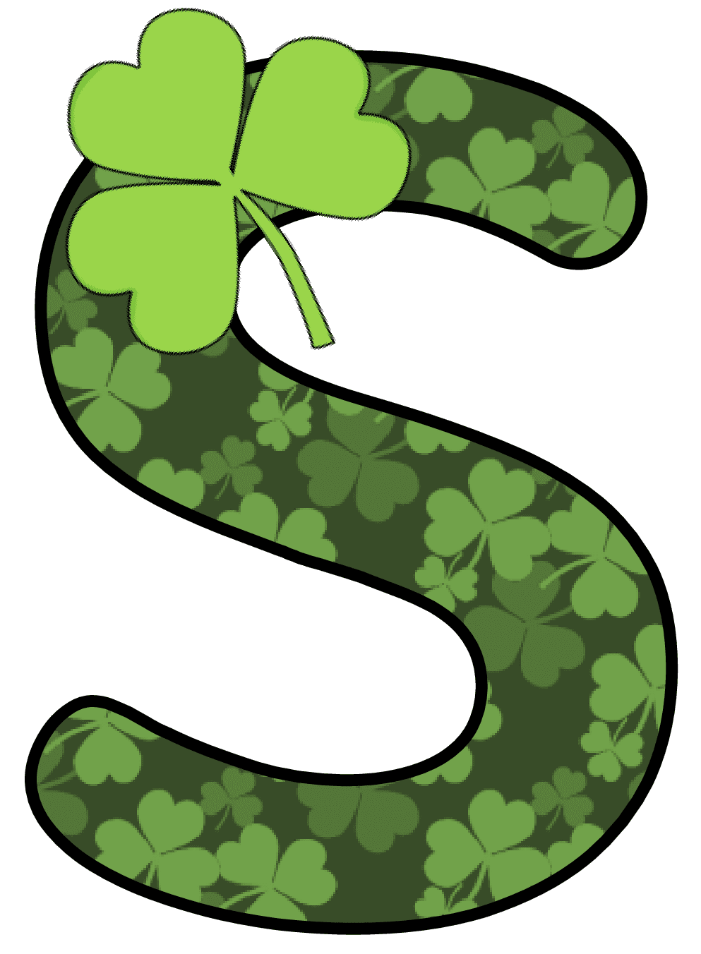 Shamrock pin page clipart free