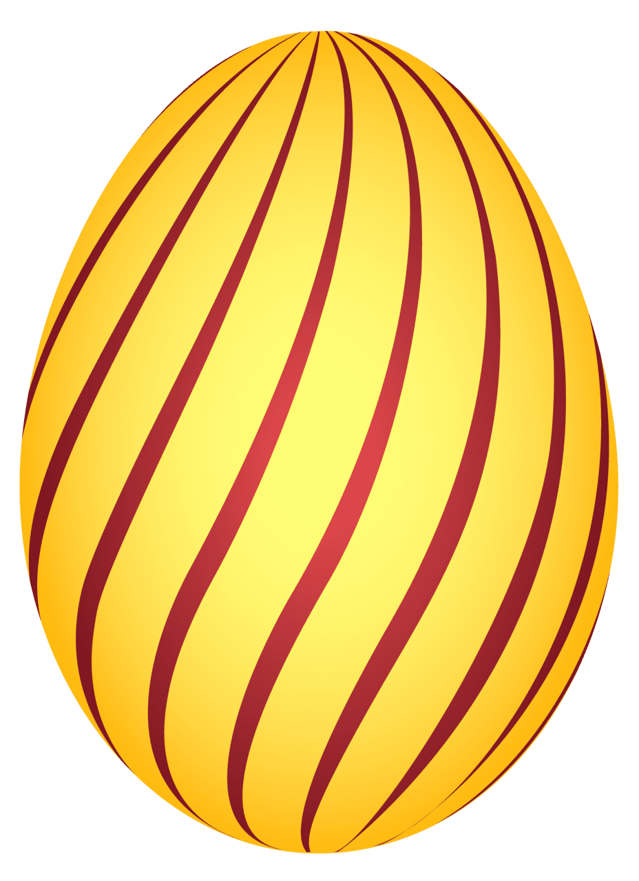 Yellow striped easter egg clipairt picture clipart 2