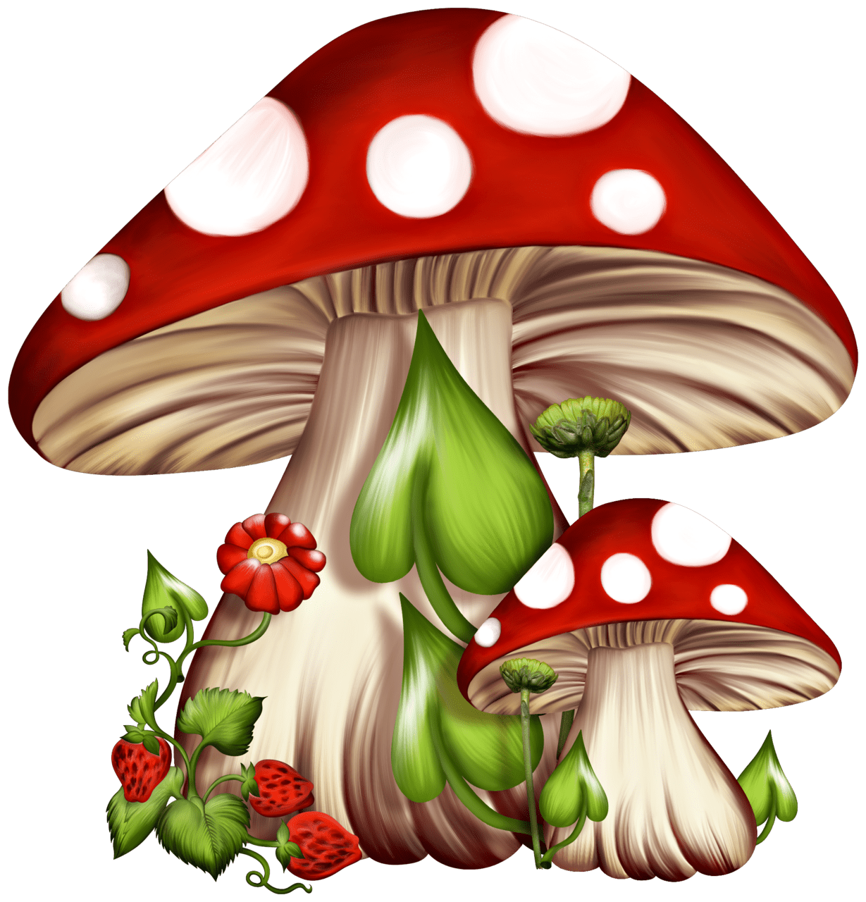 Mushroom pin page clipart vector