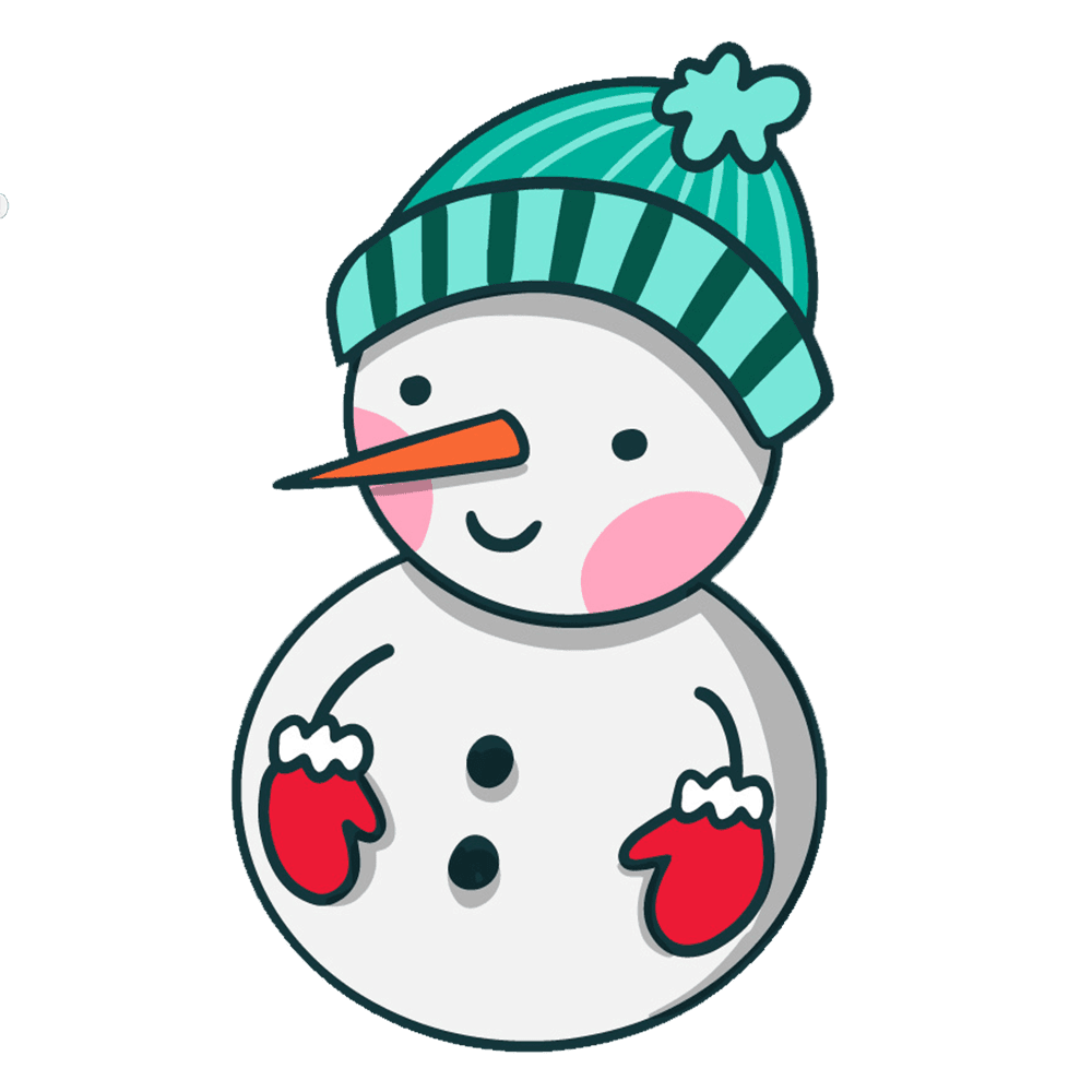 Winter cute snowman clipart for your holiday decorations clip art