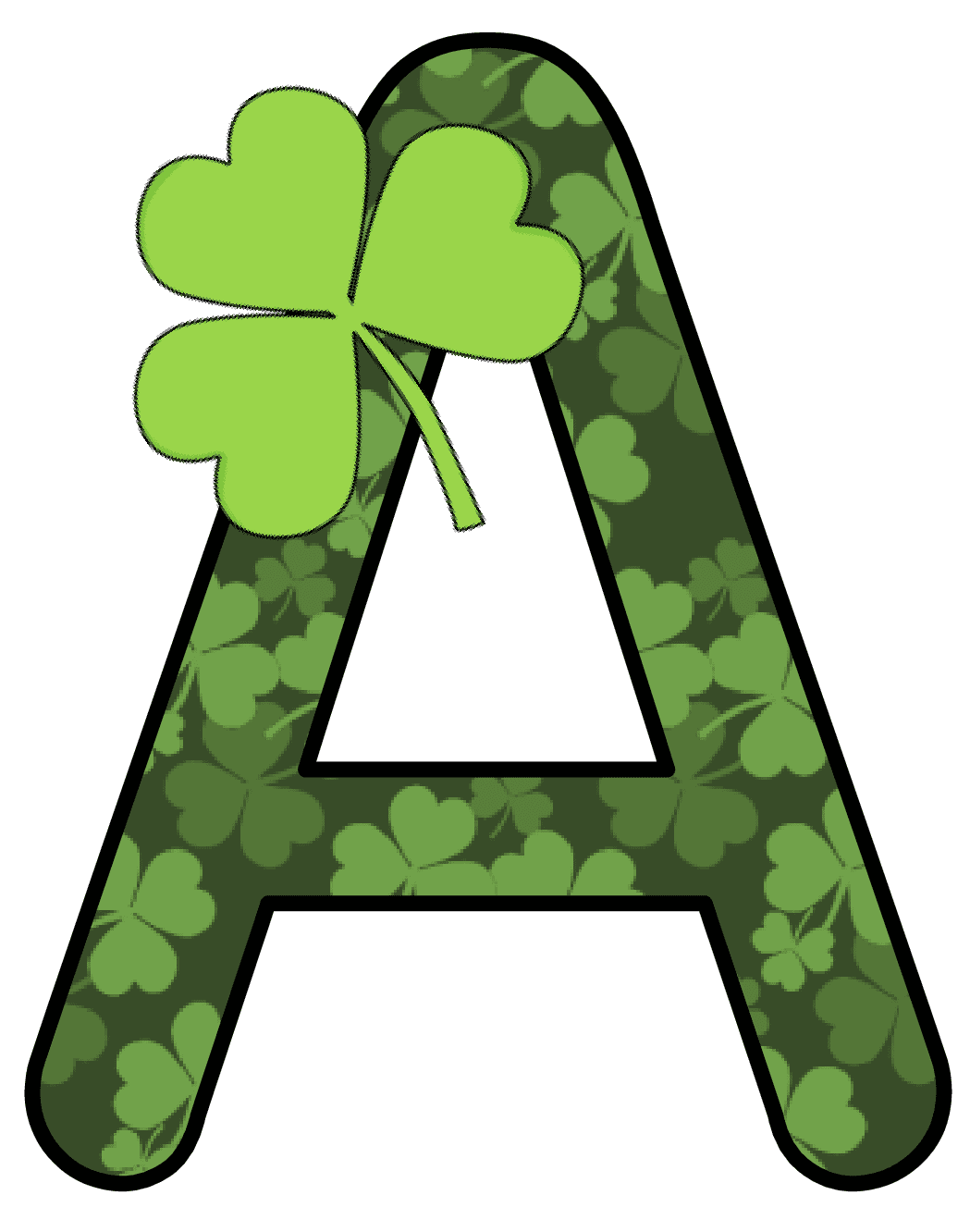 Shamrock pin page clipart image