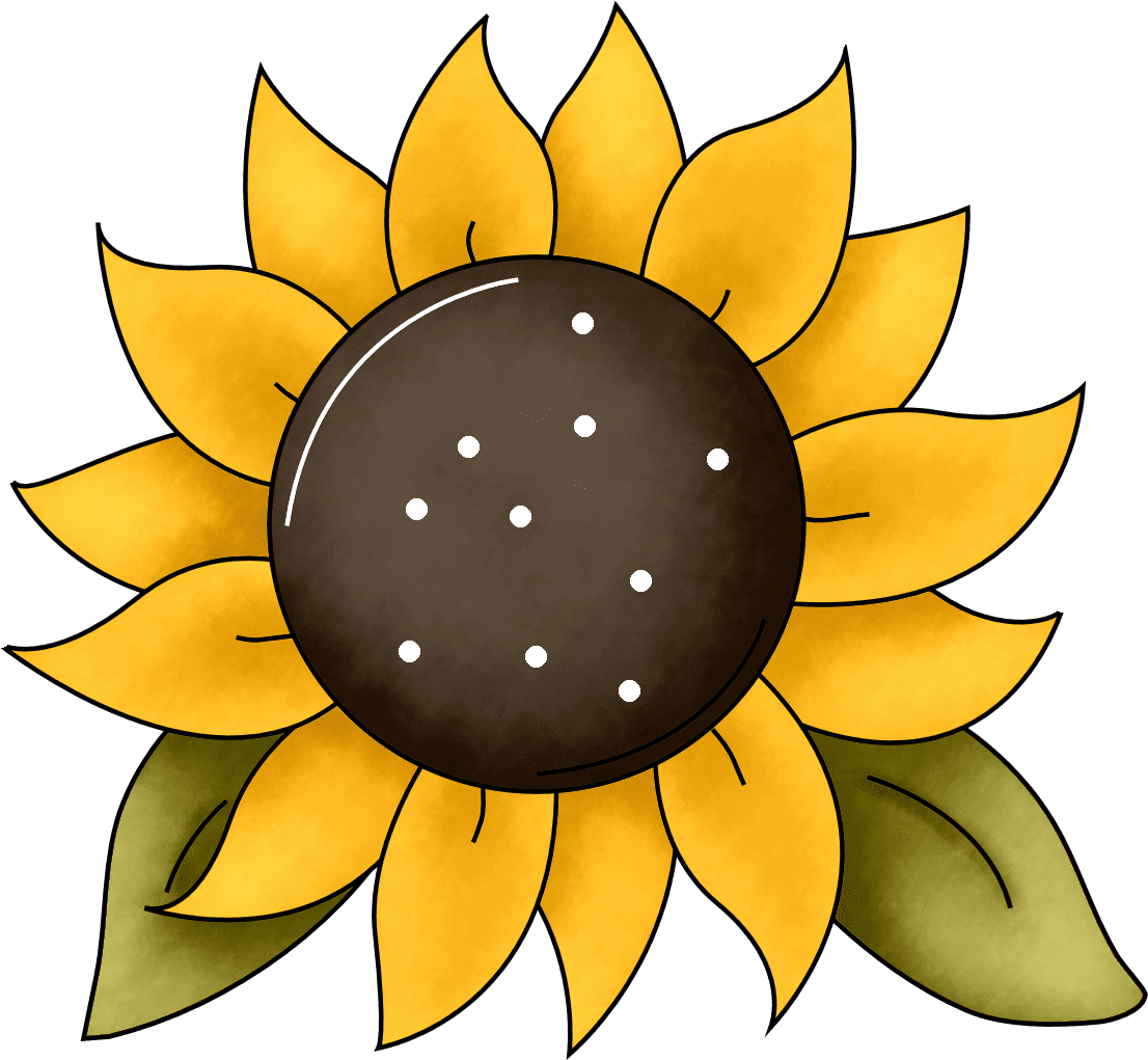 Sunflower template images clipart