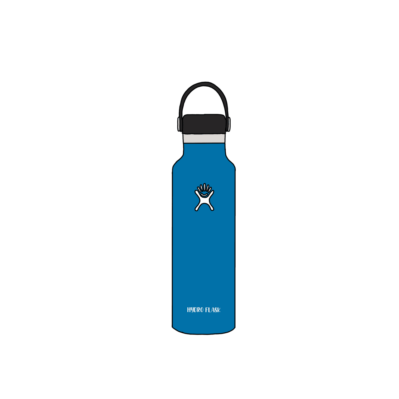 Water hydro flask sticker clipart transparent