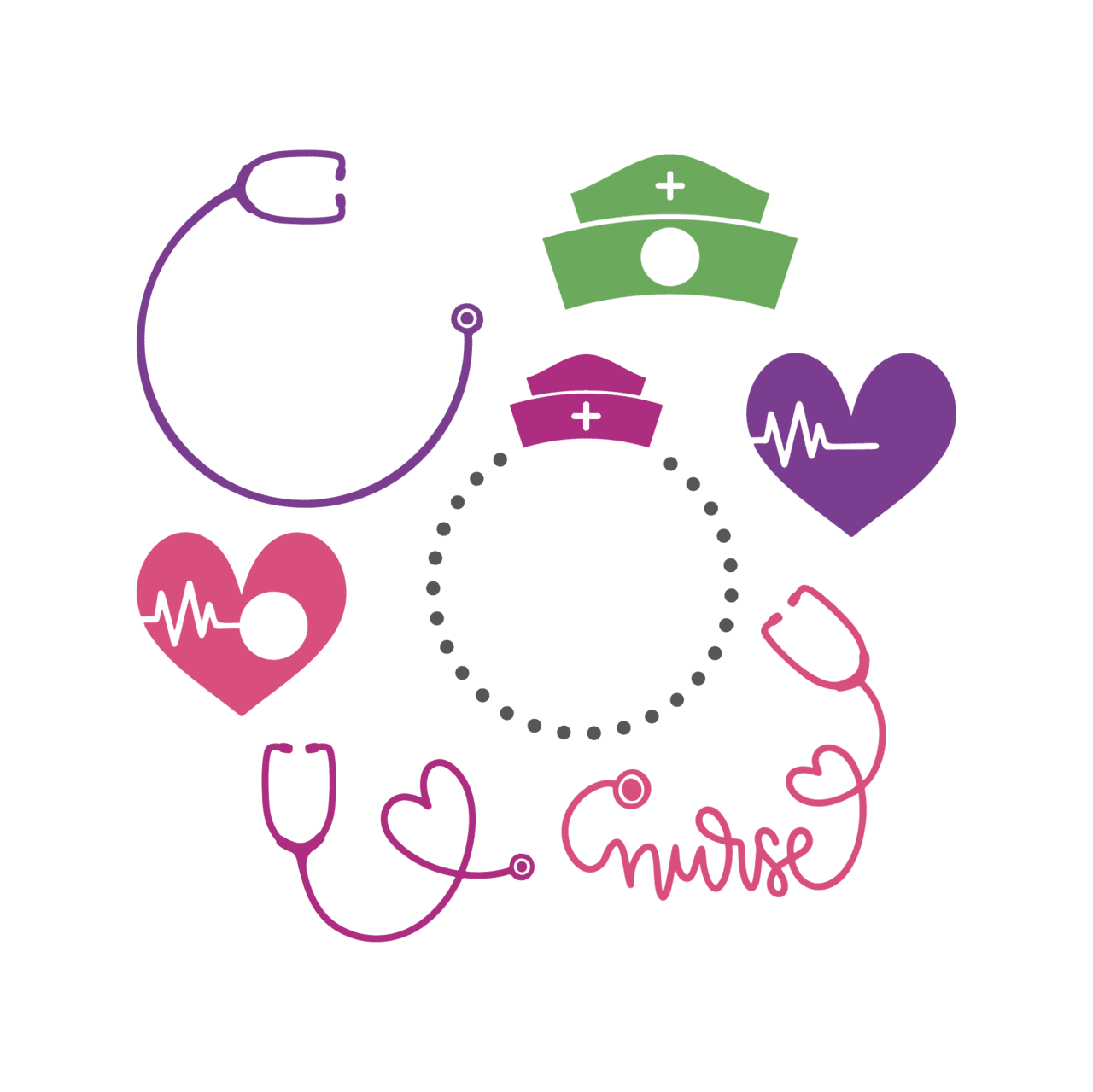 Nurse for cricut crafts clipart background