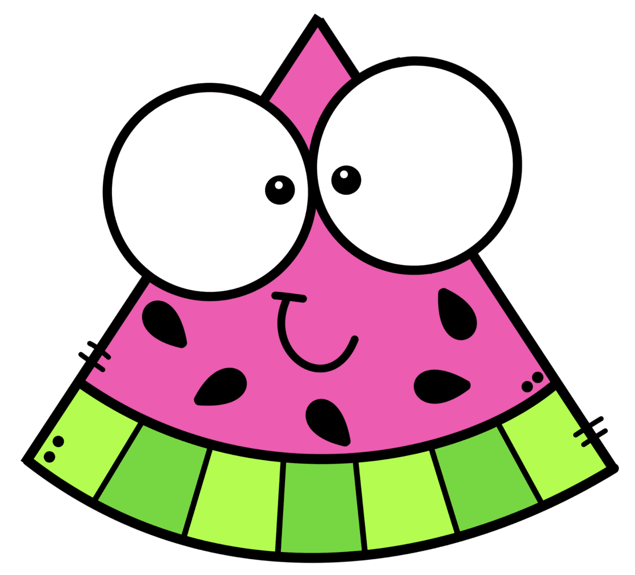 Cute cartoon watermelon art for kids clipart clip art