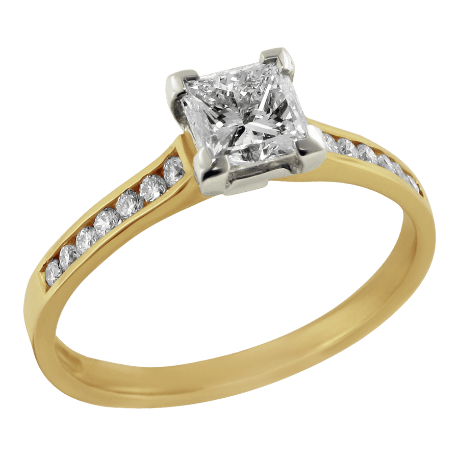 Gold ring diamond clipart image