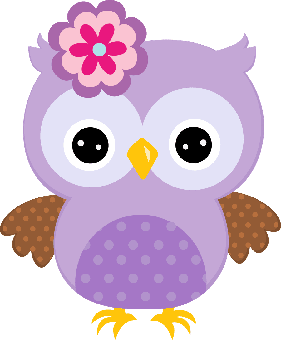 Owl pin page clipart background 3