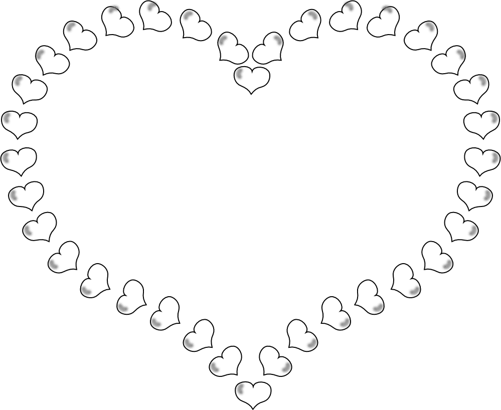 Heart black and white cave clipart image