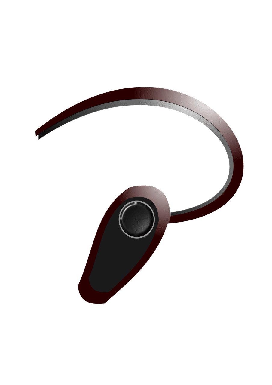 Ear bluetooth headset brown clipart vector