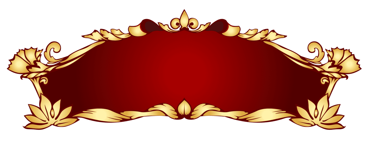 Red deco banner picture clipart