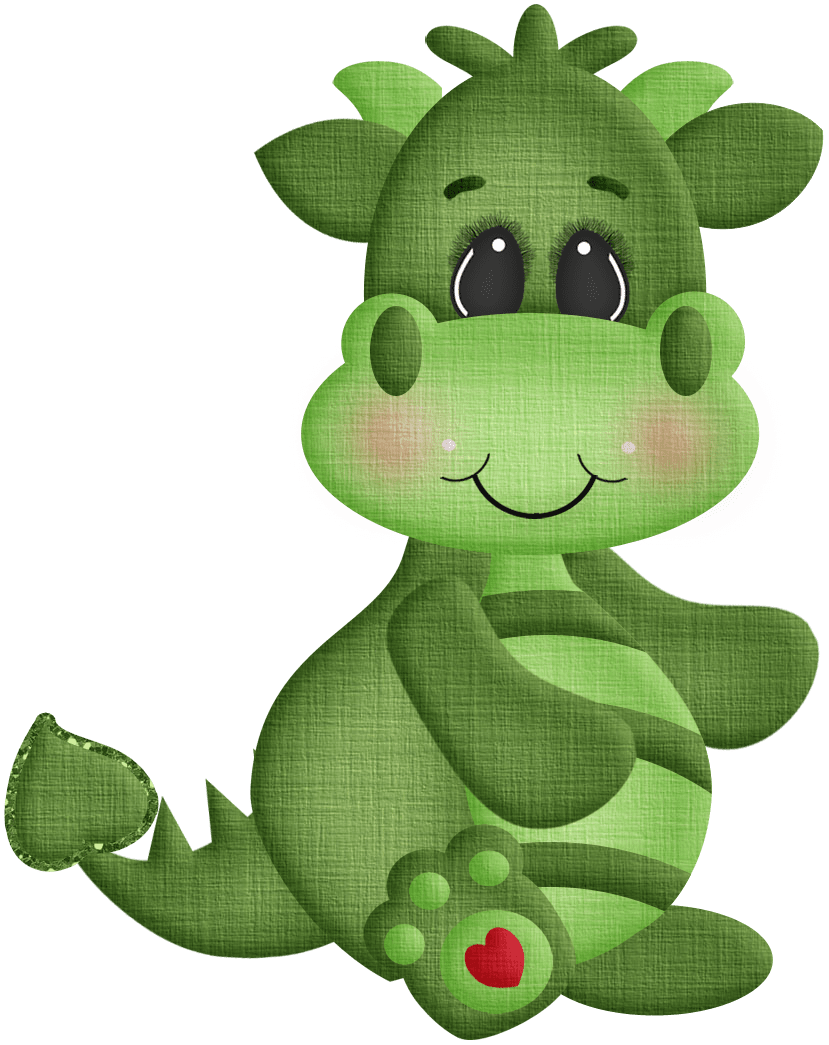 Dragon pin page clipart image