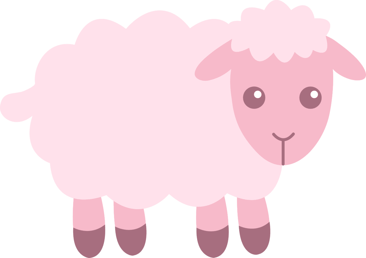 Sheep cute clipart and coloring pages picture