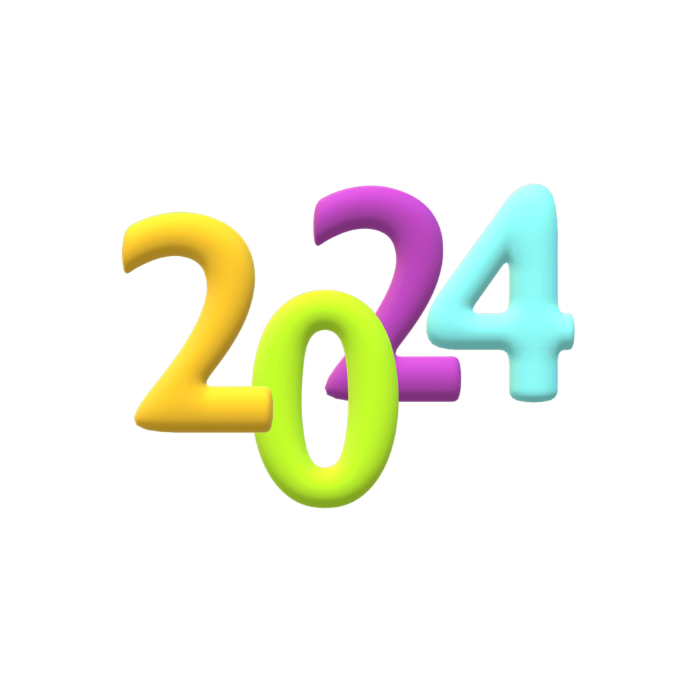 Happy new year 2024 clipart logo 2