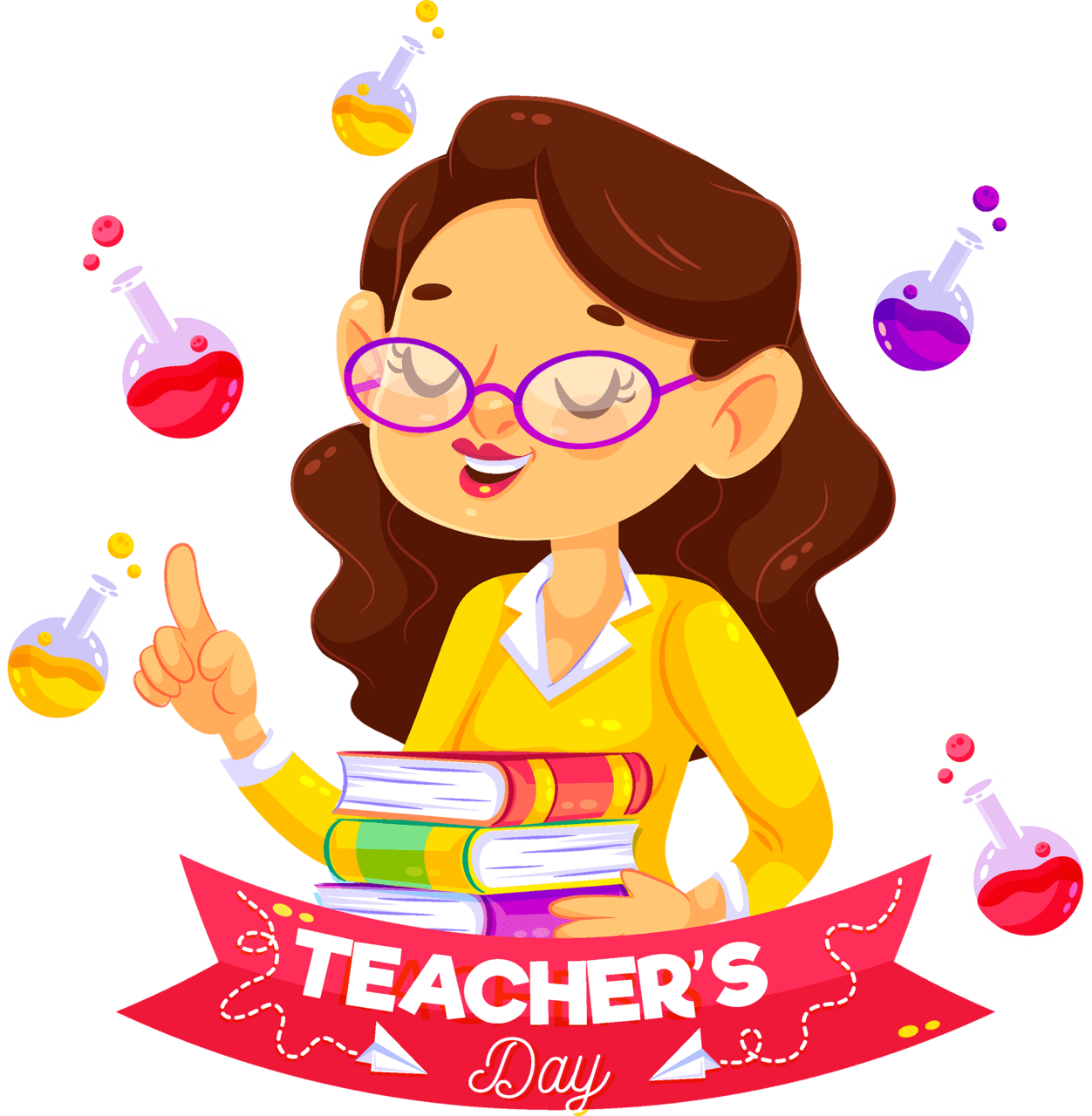 World teacher day clipart vector