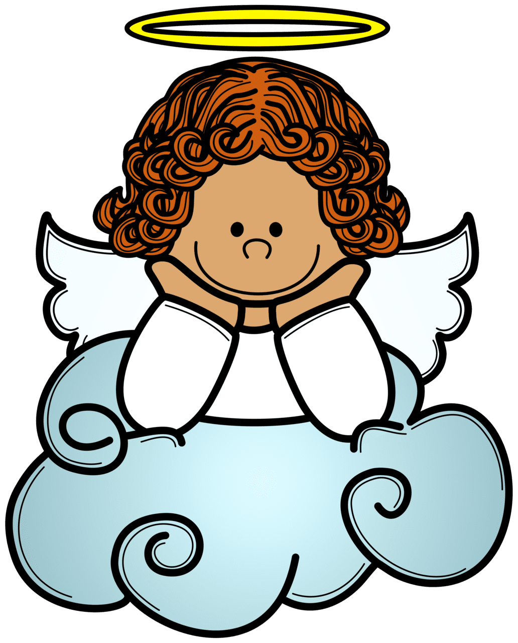 Angel pin page clipart background