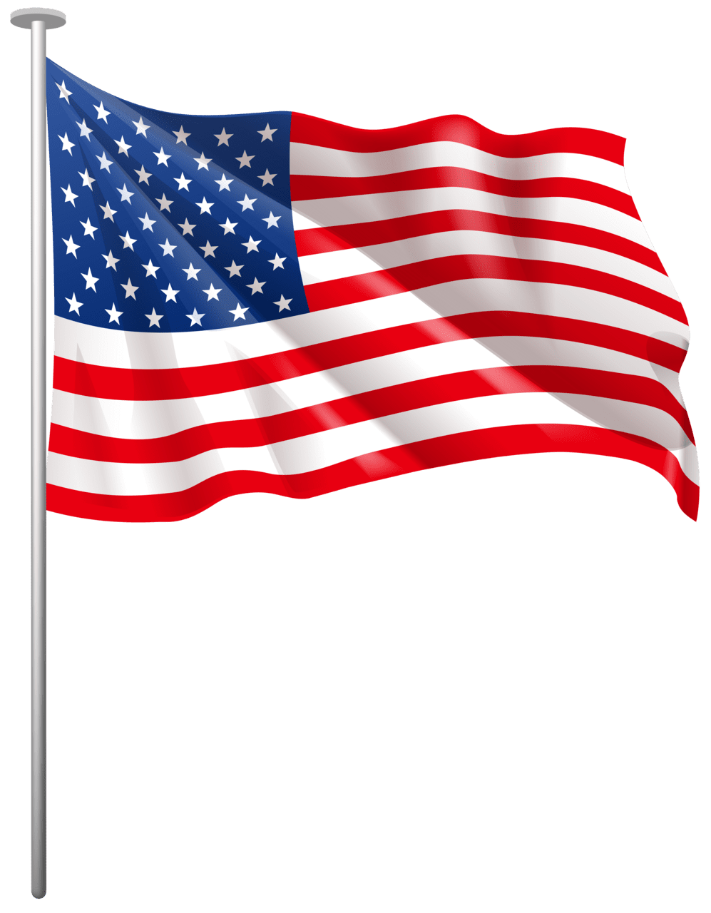 4th of july waving united usa scalable states flag clipart photo