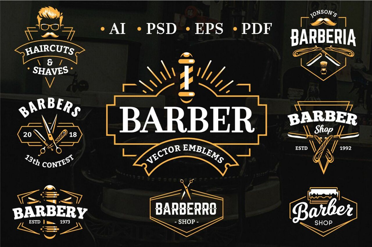 Scissors prince kuts ideas barber logo shop clipart