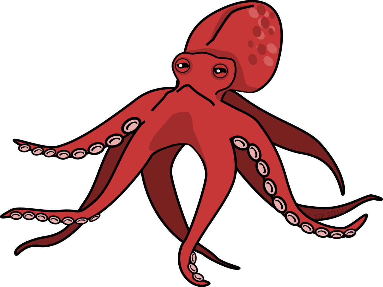 Octopus pin page clipart vector