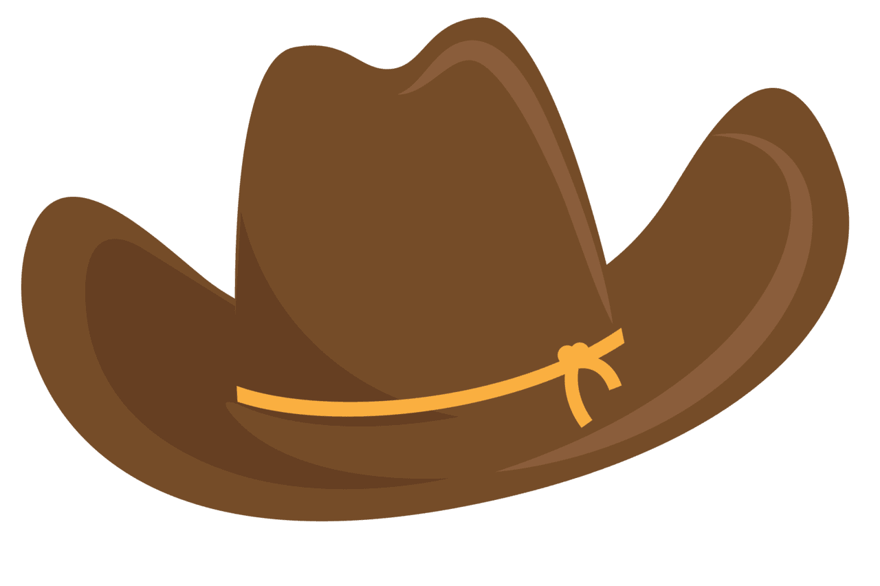 Cowboy hat pin page clipart free