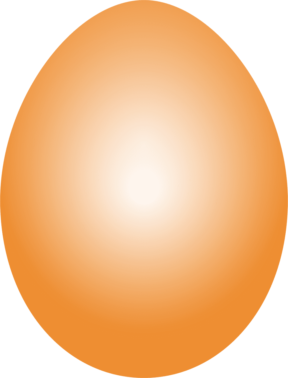 Orange easter egg clipart logo