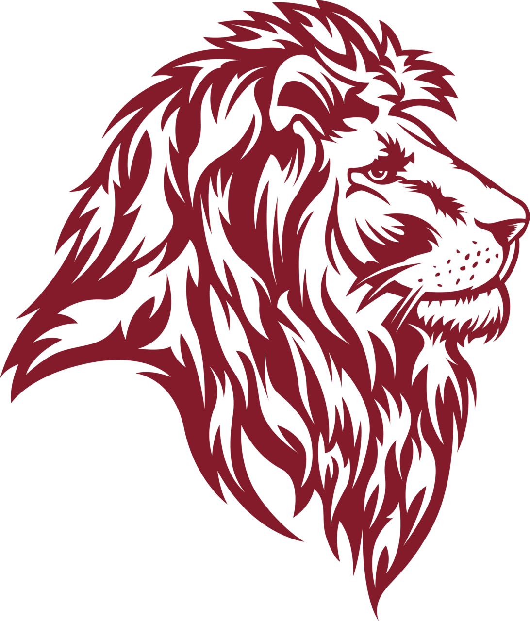 Kilsby lion shirt roar logo head clipart