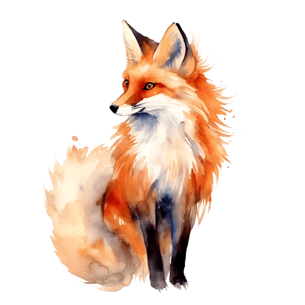 Fox auf my clipart watercolor vecteezy photo