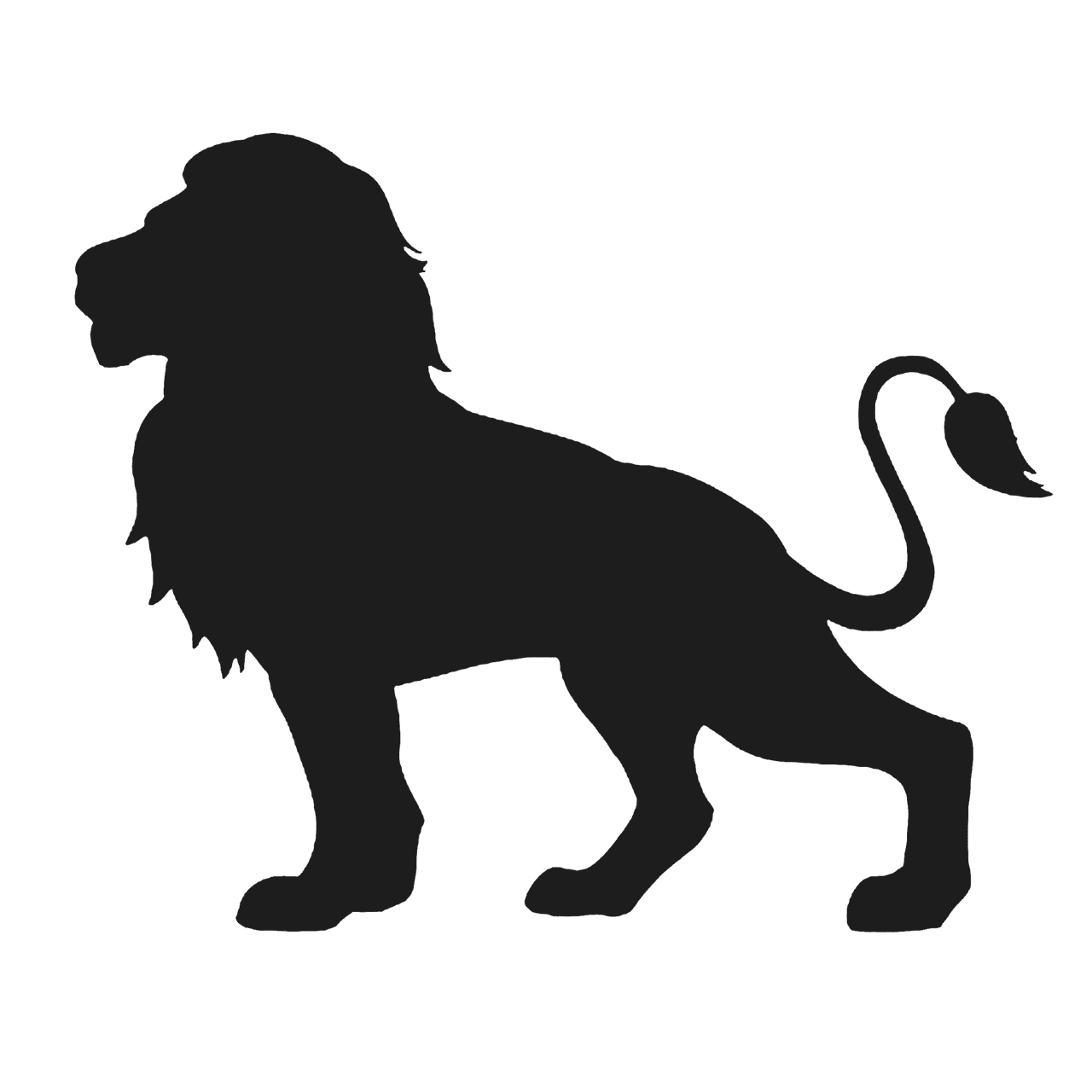 Lion feline cut out silhouette image clipart