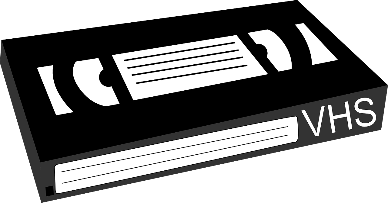 Movie film vhs tape vector graphic clipart