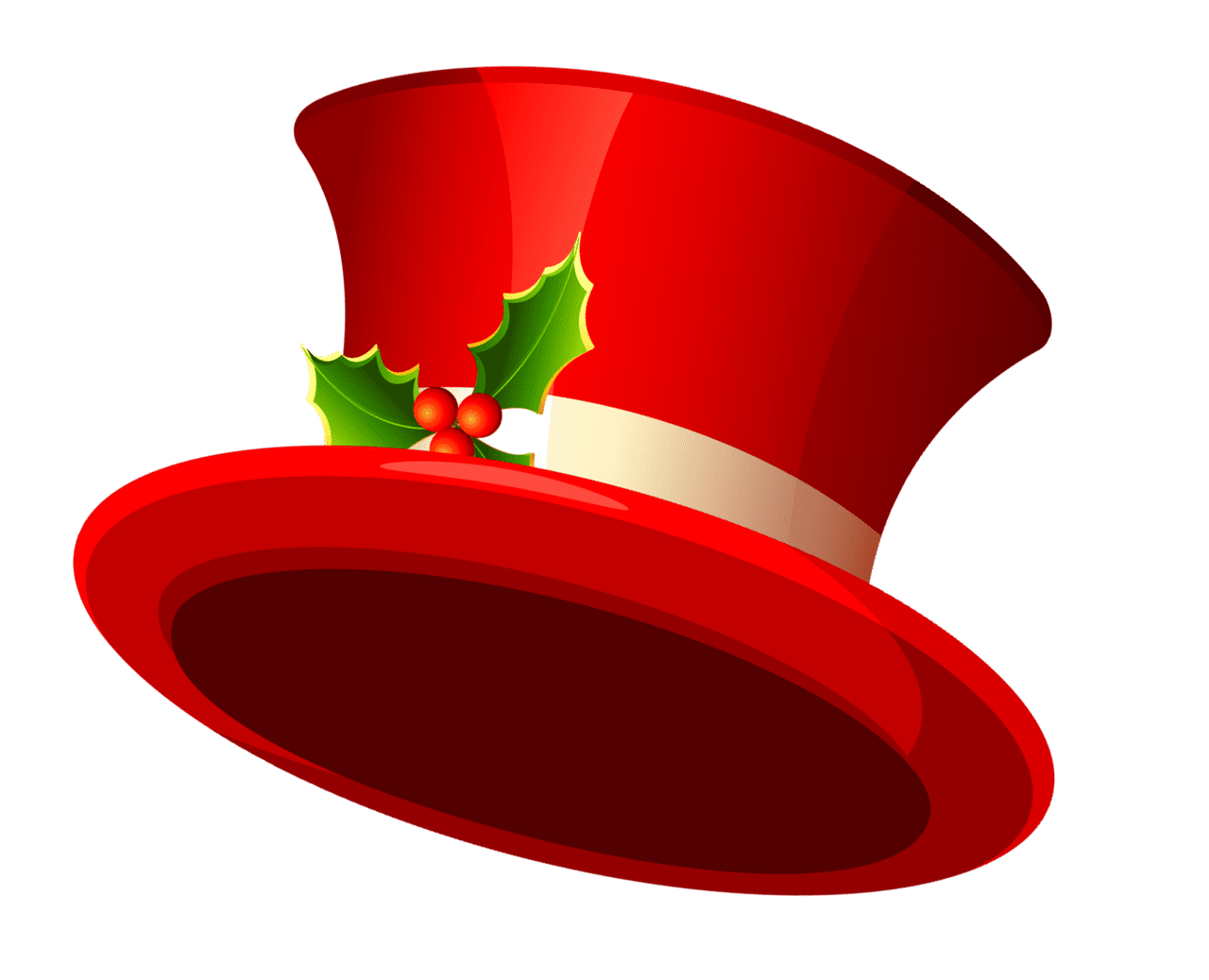 Christmas top hat clipart transparent