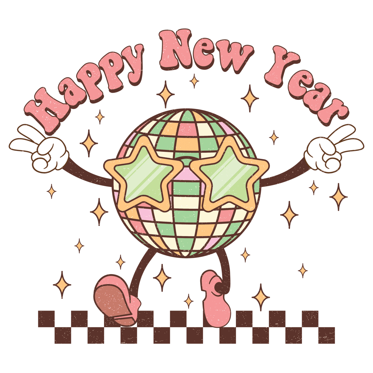 Happy new year 2024 pin page clipart photo