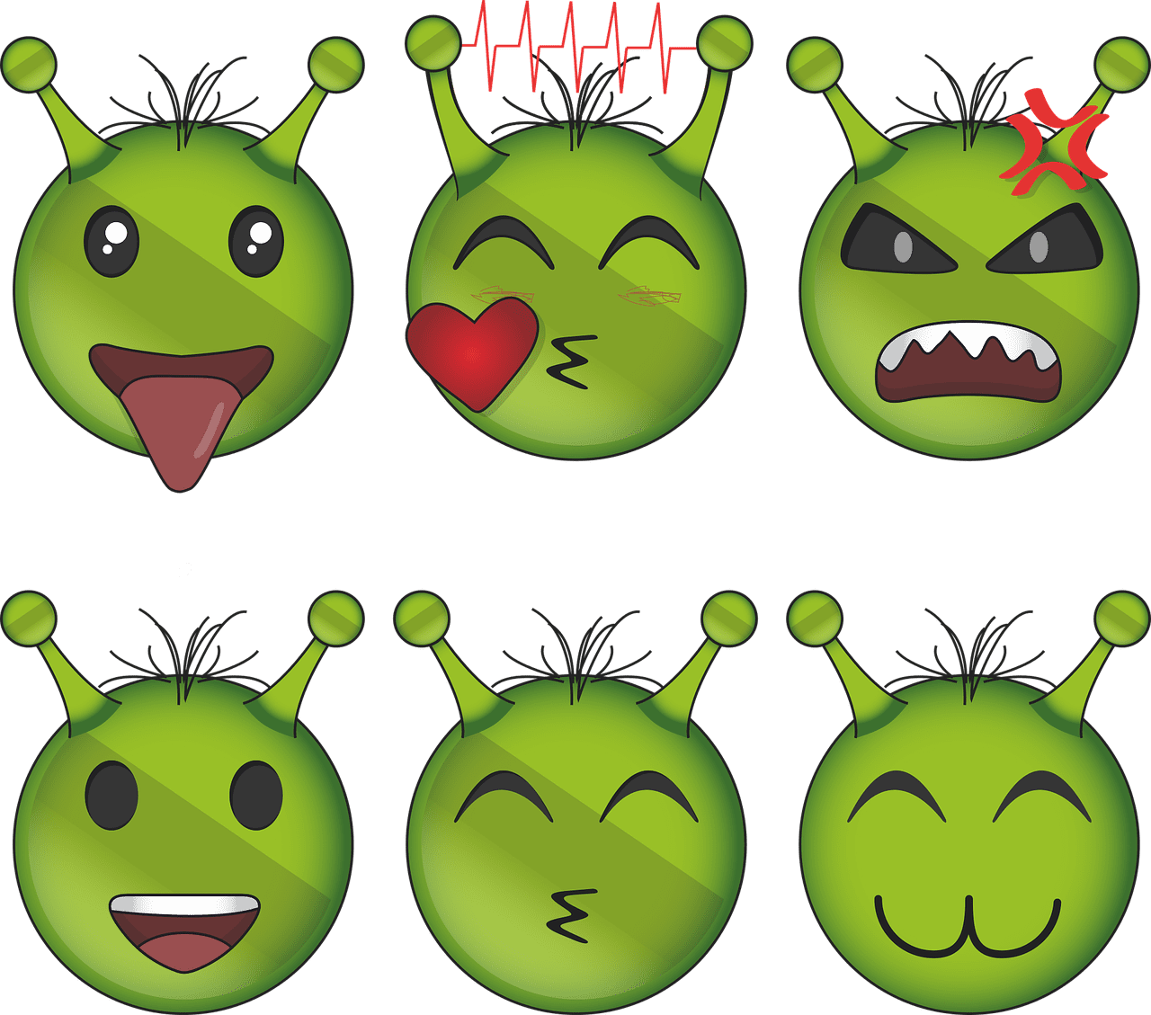 Alien emoji emot vector graphic clipart