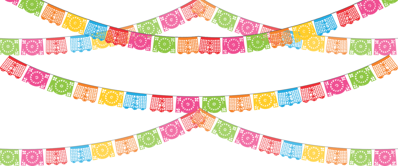 Papel picado banner clipart free